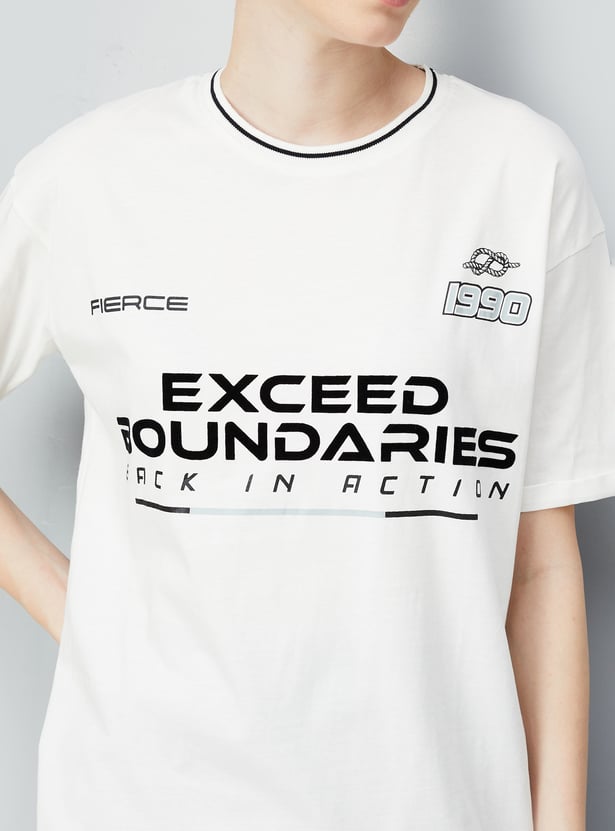 Buy Women Oversized Printed T-shirt Online at just Rs. 599.0