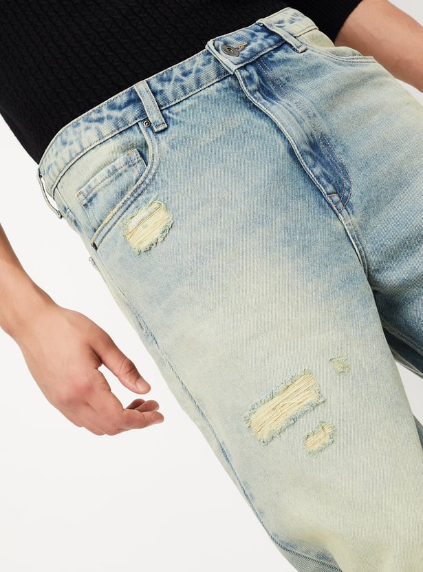 Men Loose Fit Distressed Jeans