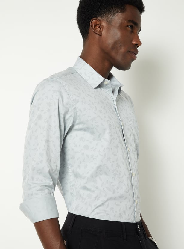 Men Printed Slim Fit Formal Shirt