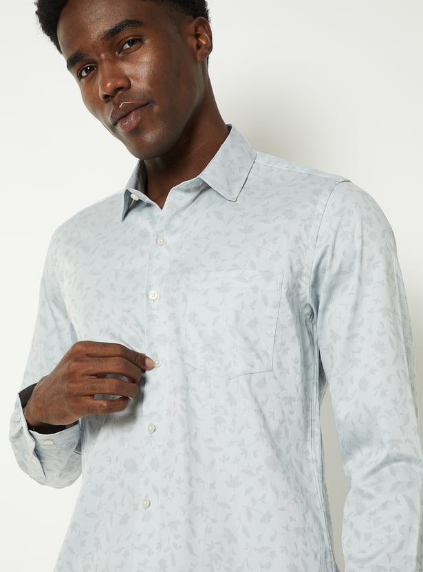 Men Printed Slim Fit Formal Shirt