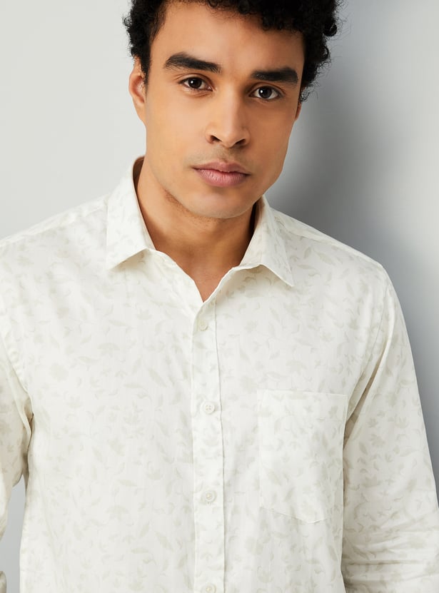 Men Printed Slim Fit Formal Shirt