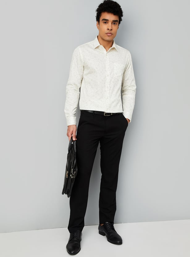 Men Printed Slim Fit Formal Shirt