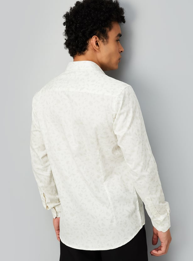 Men Printed Slim Fit Formal Shirt