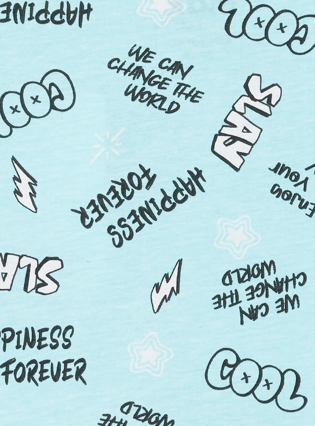 Girls Typographic Print T-shirt