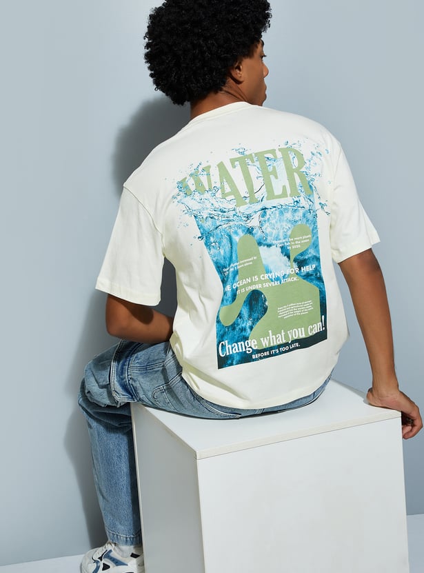 Buy URB_N Men Printed Oversized T-shirt Online at just Rs. 599.0