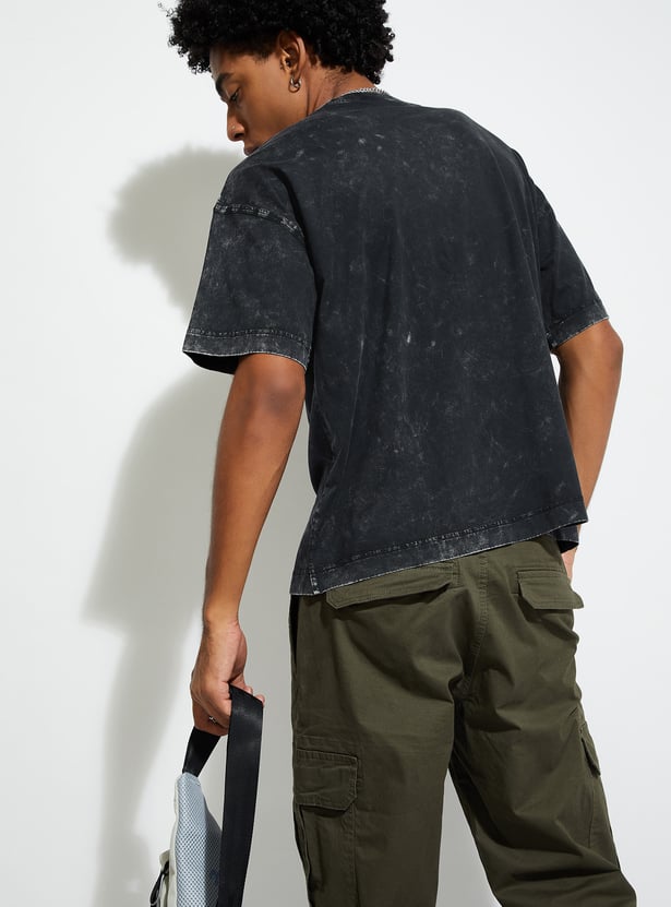 URB_N Men Acid Washed Oversized T-shirt