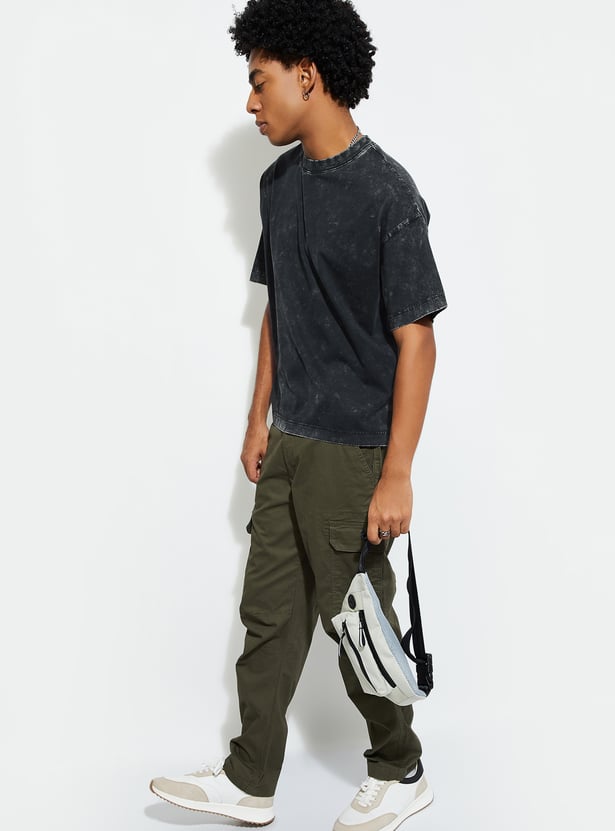 URB_N Men Acid Washed Oversized T-shirt