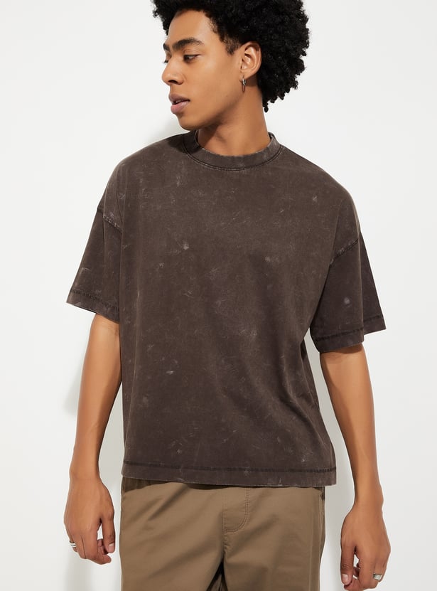 Buy URB_N Men Acid Washed Oversized T-shirt Online at just