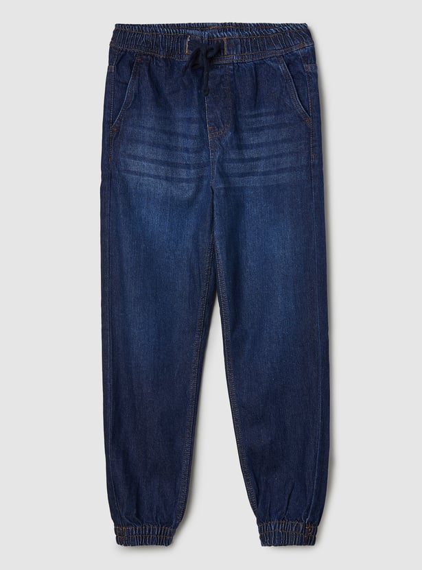 Boys Whiskered Denim Joggers