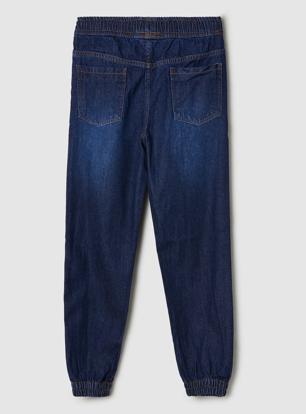 Boys Whiskered Denim Joggers