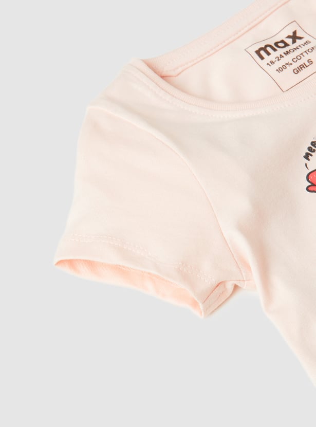 Girls Printed T-shirt - Pack of 2