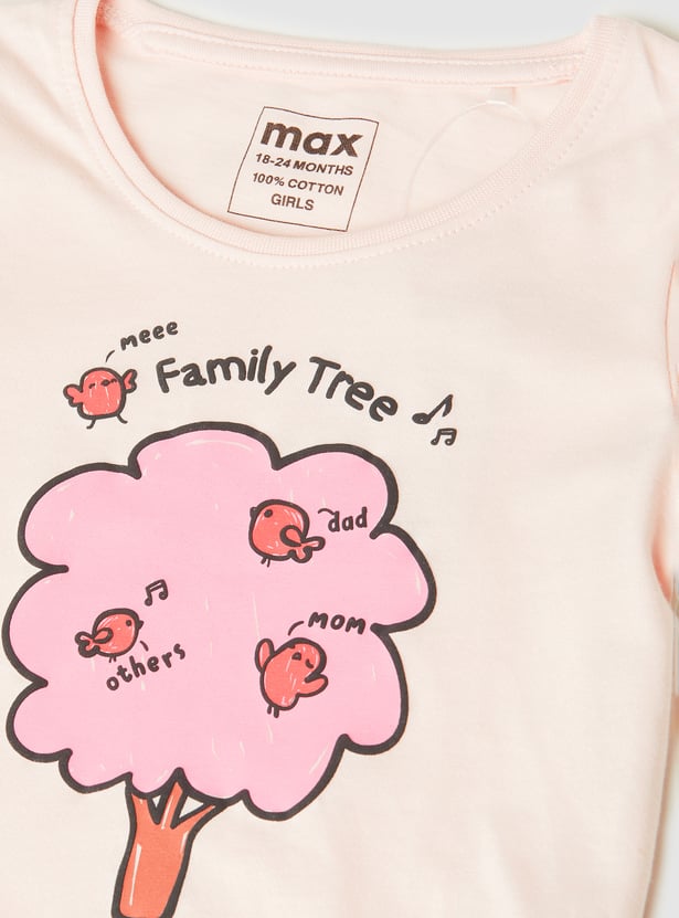 Girls Printed T-shirt - Pack of 2