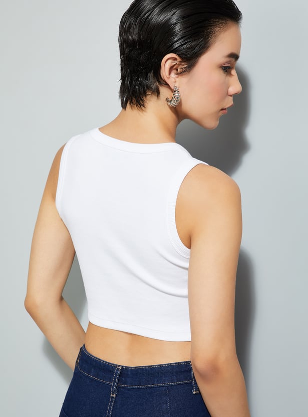 URB_N Women Ribbed Cropped Top