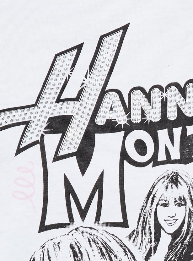 URB_N Women Hannah Montana Print Boxy Fit T-shirt