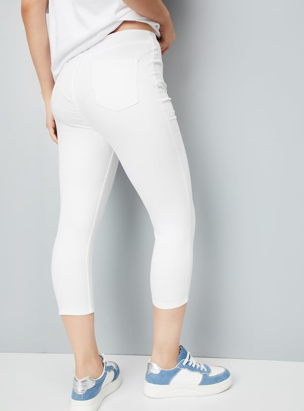 Women Solid Capri