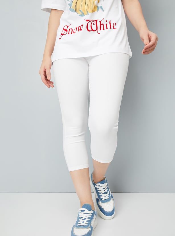 Women Solid Capri