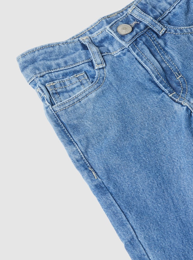 Girls Washed Slim Fit Jeans