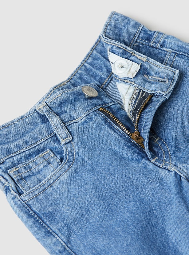 Girls Washed Slim Fit Jeans