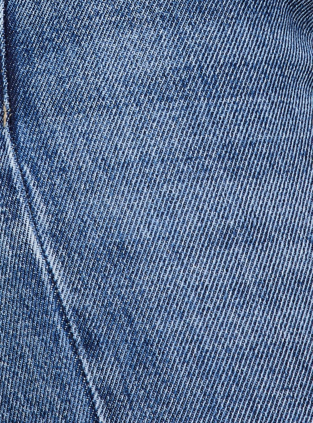 Women Mom Fit Washed Jeans