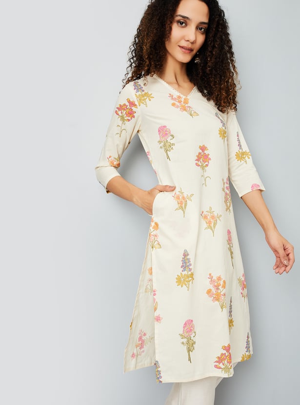 Women Printed Straight Kurta