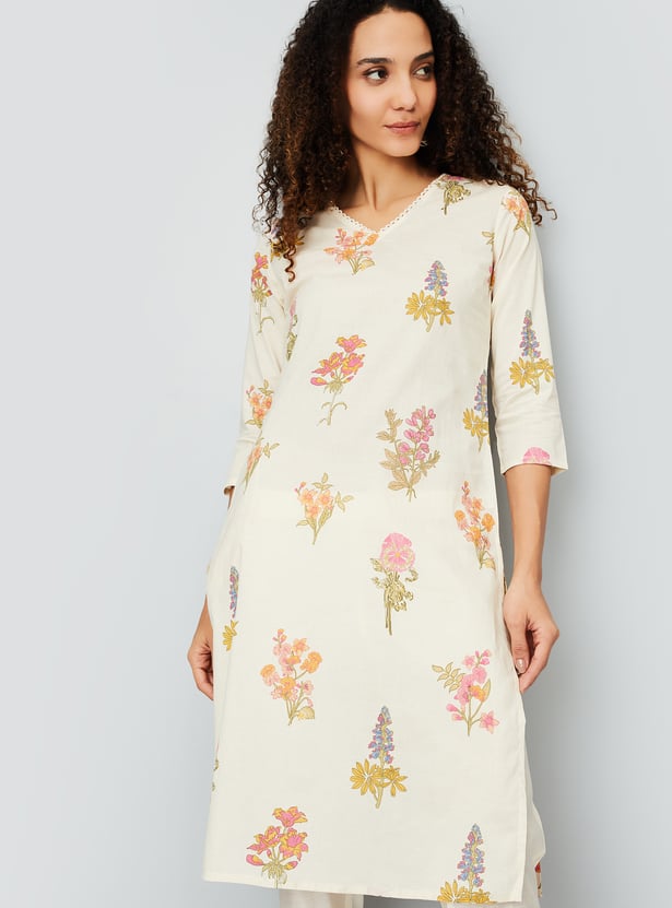 Women Printed Straight Kurta