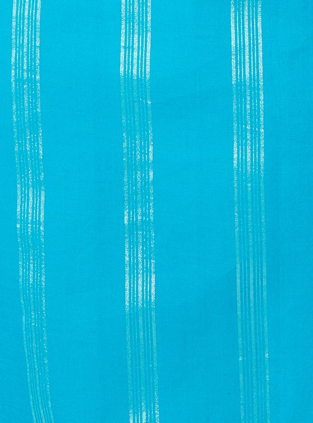 Women Metallic Striped Straight Kurta