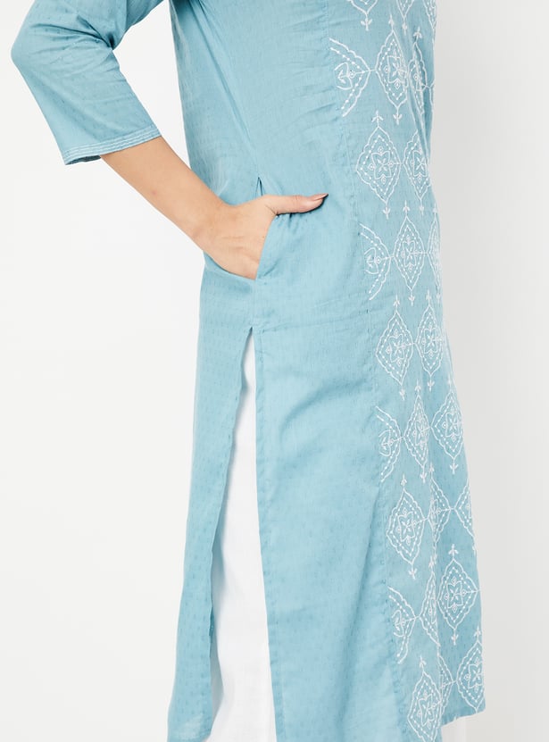 Women Thread Embroidered Kurta