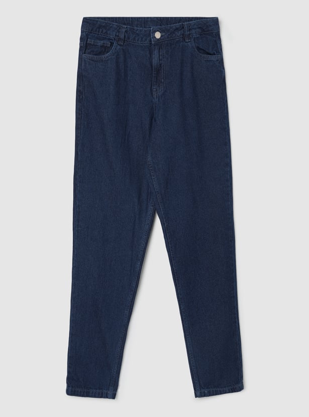 Girls Solid Slim Fit Jeans