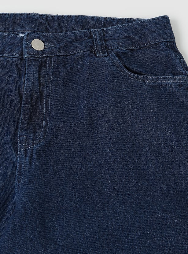 Girls Solid Slim Fit Jeans
