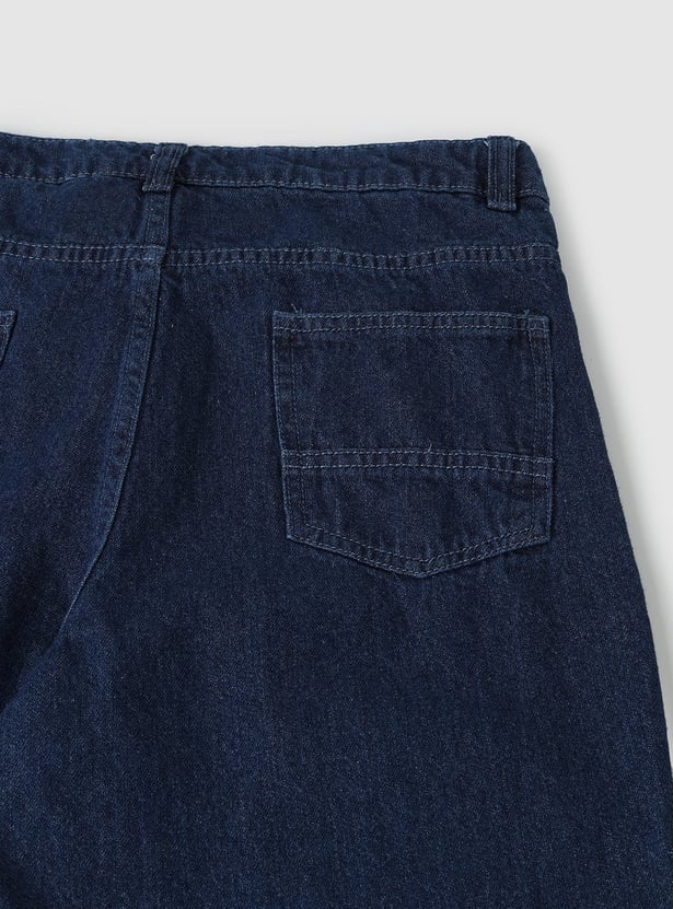 Girls Solid Slim Fit Jeans
