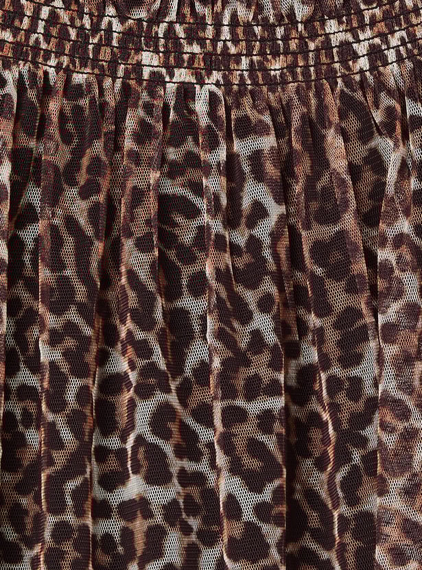 Girls Animal Print Dress with T-shirt