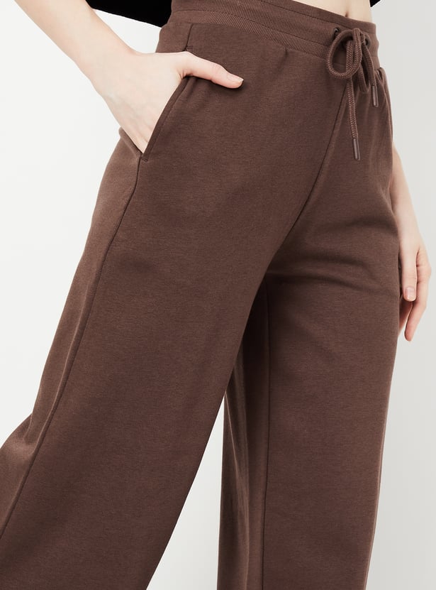 Women Solid Athleisure Track Pants