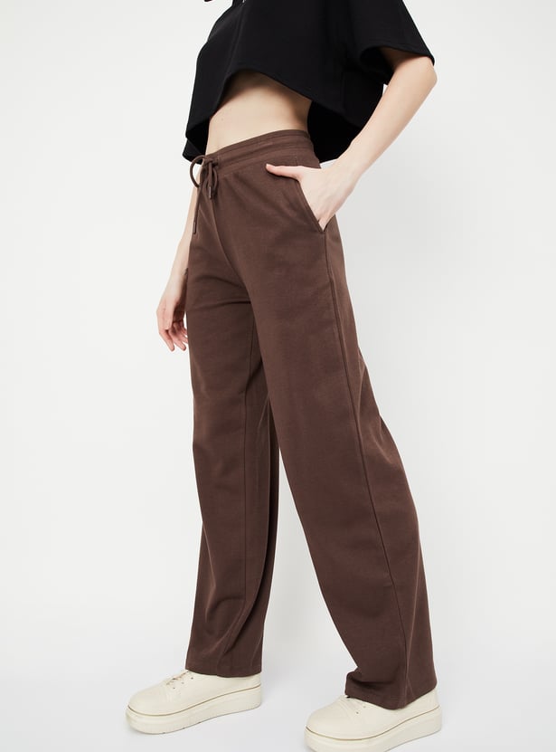 Women Solid Athleisure Track Pants