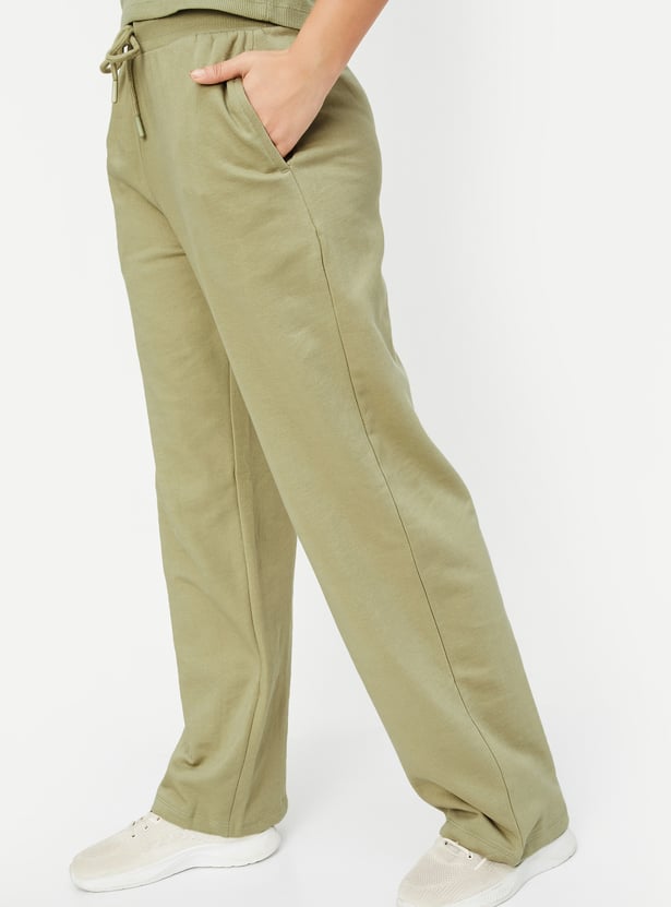 Women Solid Athleisure Track Pants