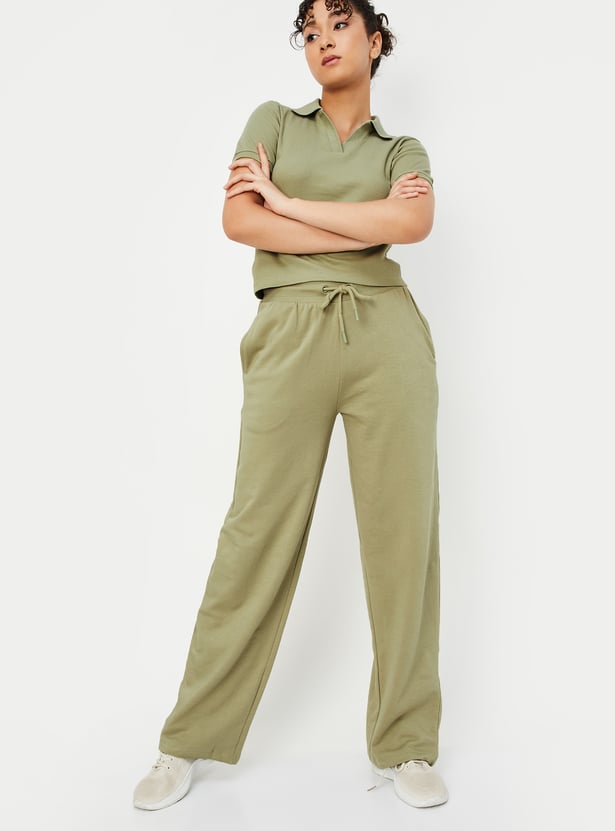 Women Solid Athleisure Track Pants