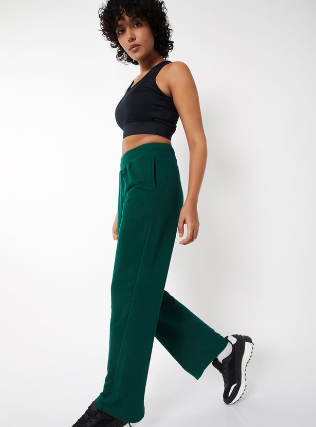 Women Solid Athleisure Track Pants