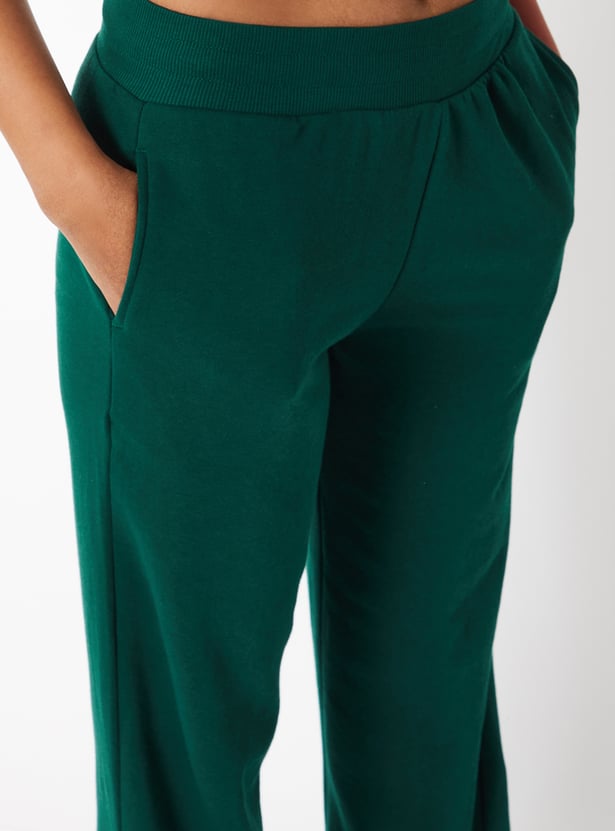 Women Solid Athleisure Track Pants