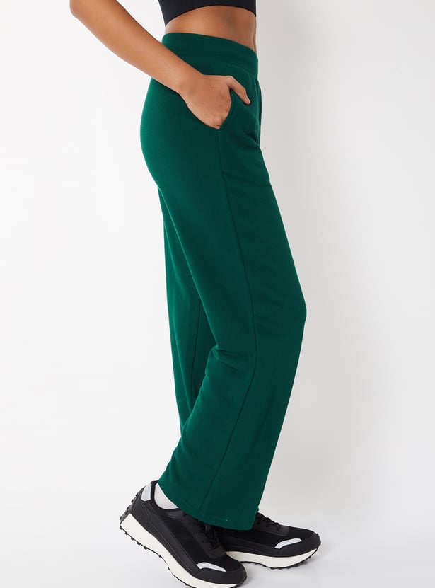 Women Solid Athleisure Track Pants