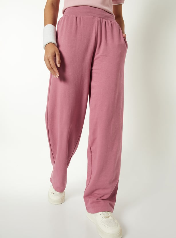 Women Solid Athleisure Track Pants