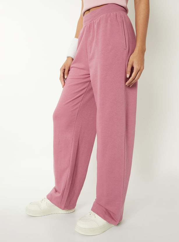 Women Solid Athleisure Track Pants