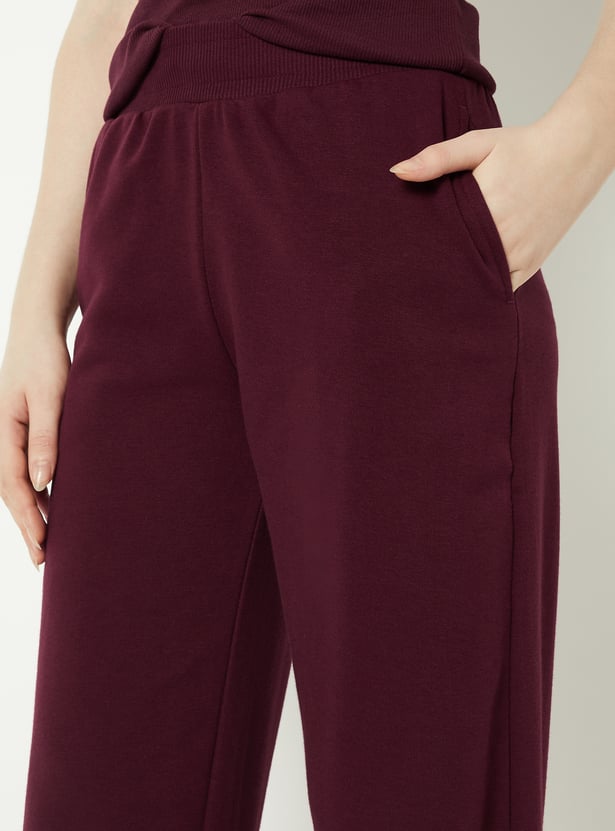 Women Solid Athleisure Track Pants