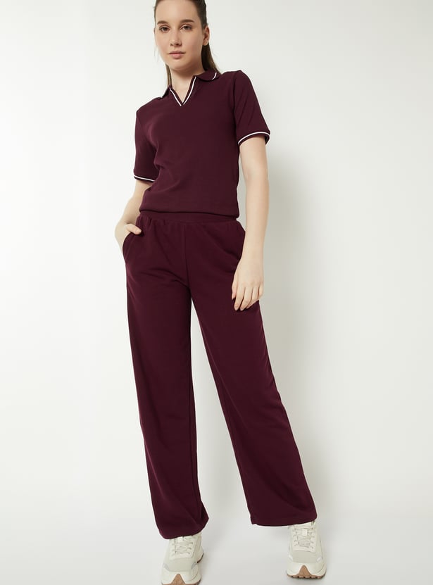 Women Solid Athleisure Track Pants