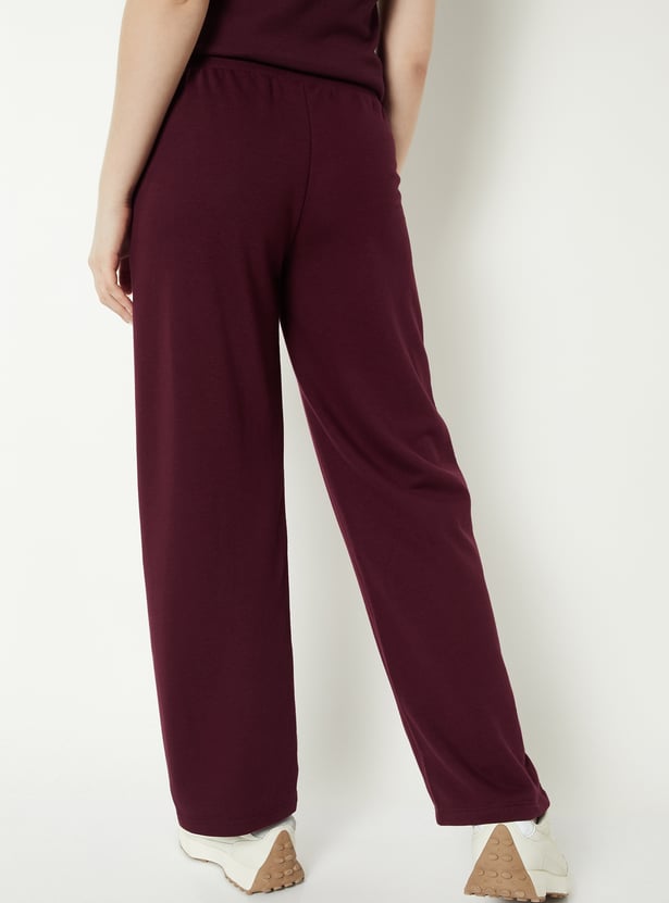 Women Solid Athleisure Track Pants