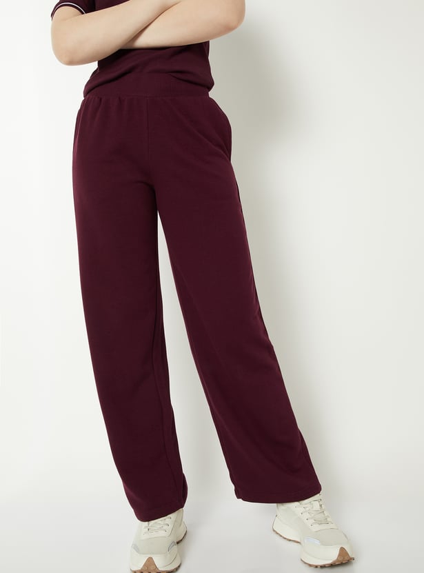 Women Solid Athleisure Track Pants
