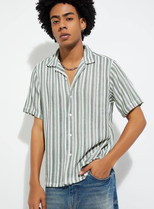 URB_N Men Striped Relaxed Fit Shirt