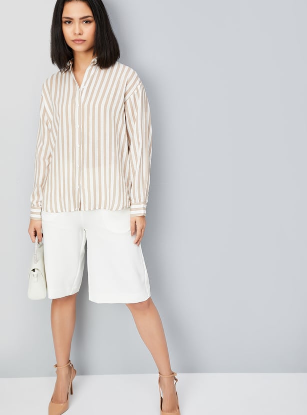 Women Striped Oversized Shirt