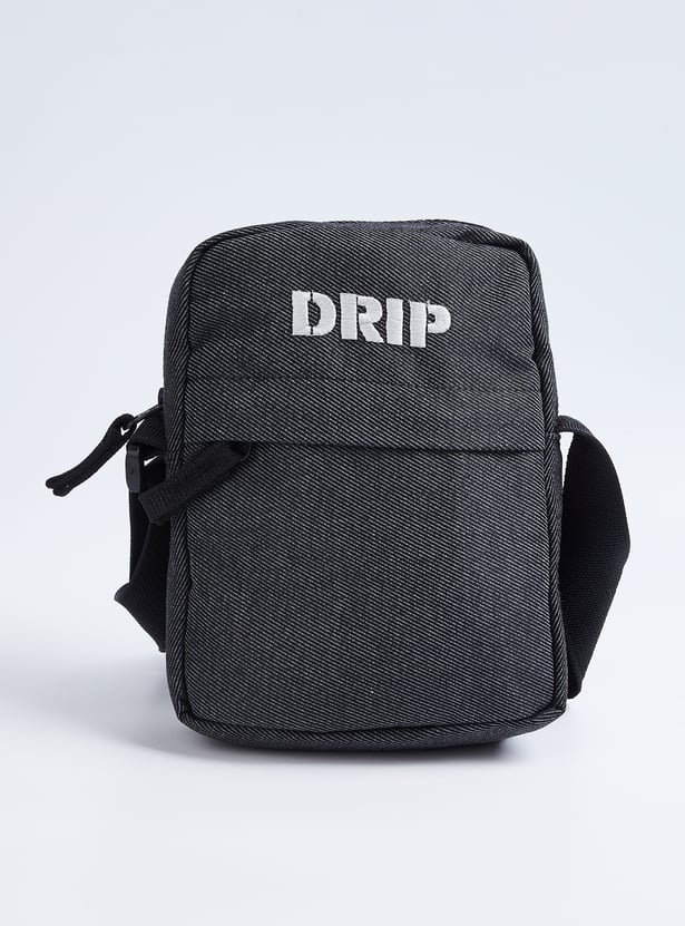 Men Textured Crossbody Bag