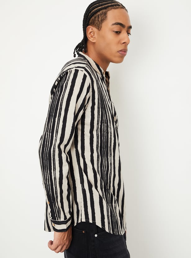 Men Striped Slim Fit Short Kurta