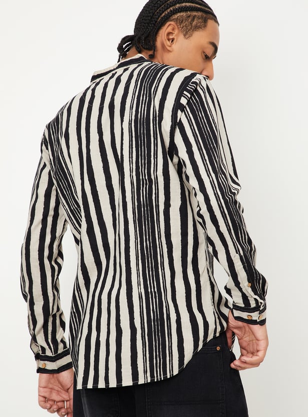 Men Striped Slim Fit Short Kurta