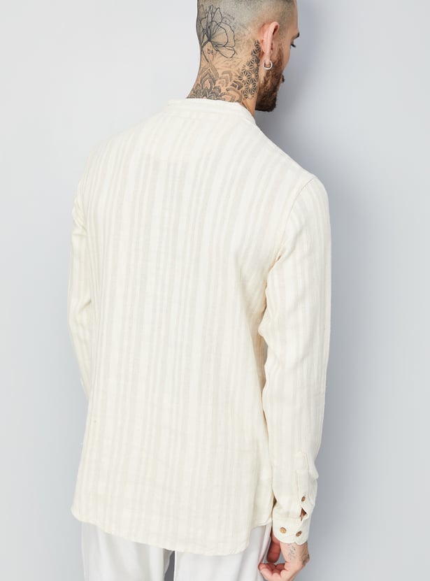 Men Striped Short Kurta